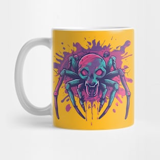 Skull spider colorful Mug